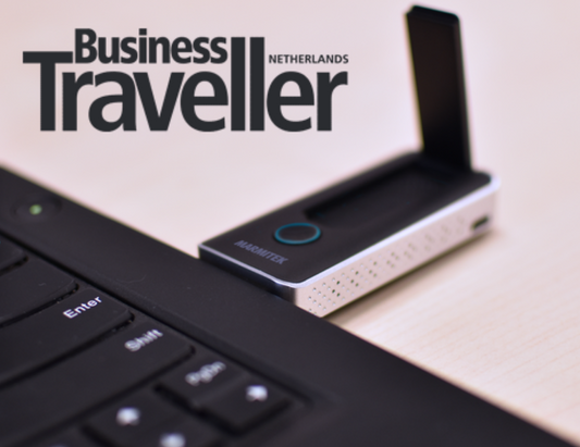 Business Traveller interview about Marmitek | Wireless HDMI cable in a laptop