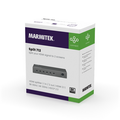 Split 712 - Packshot Image - 8K HDMI spliter | Marmitek