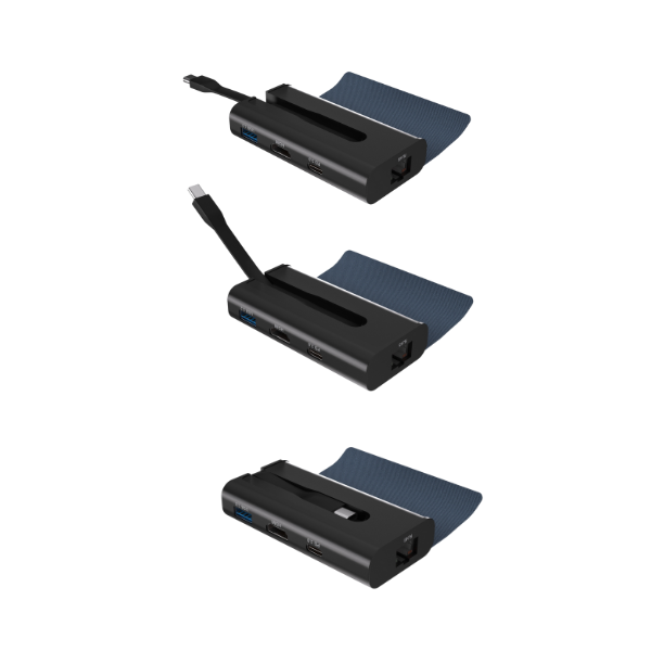 Connect USB C Hub 4 - 1 ingresso / 4 uscite - HDMI 2.0 - USB 3.2 - Ethernet 1000 Mbps