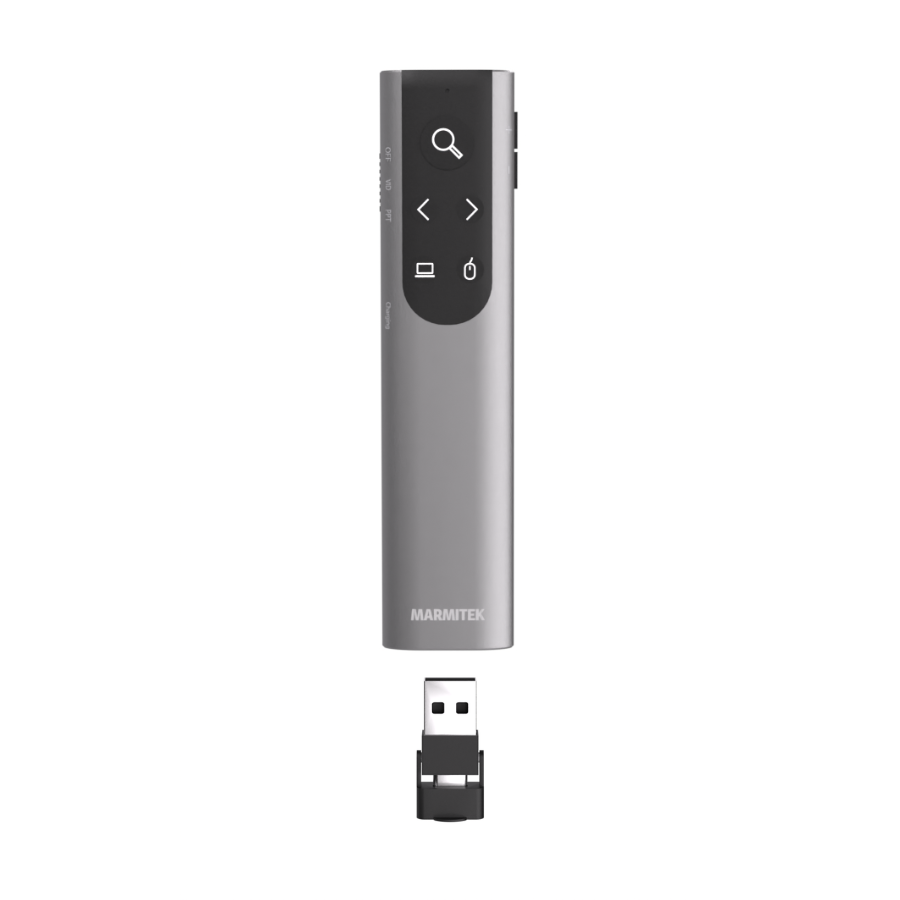 WPR400 - Wireless Presenter - Product Image ith USB-C adapter out od Wireless Presenter | Marmitek