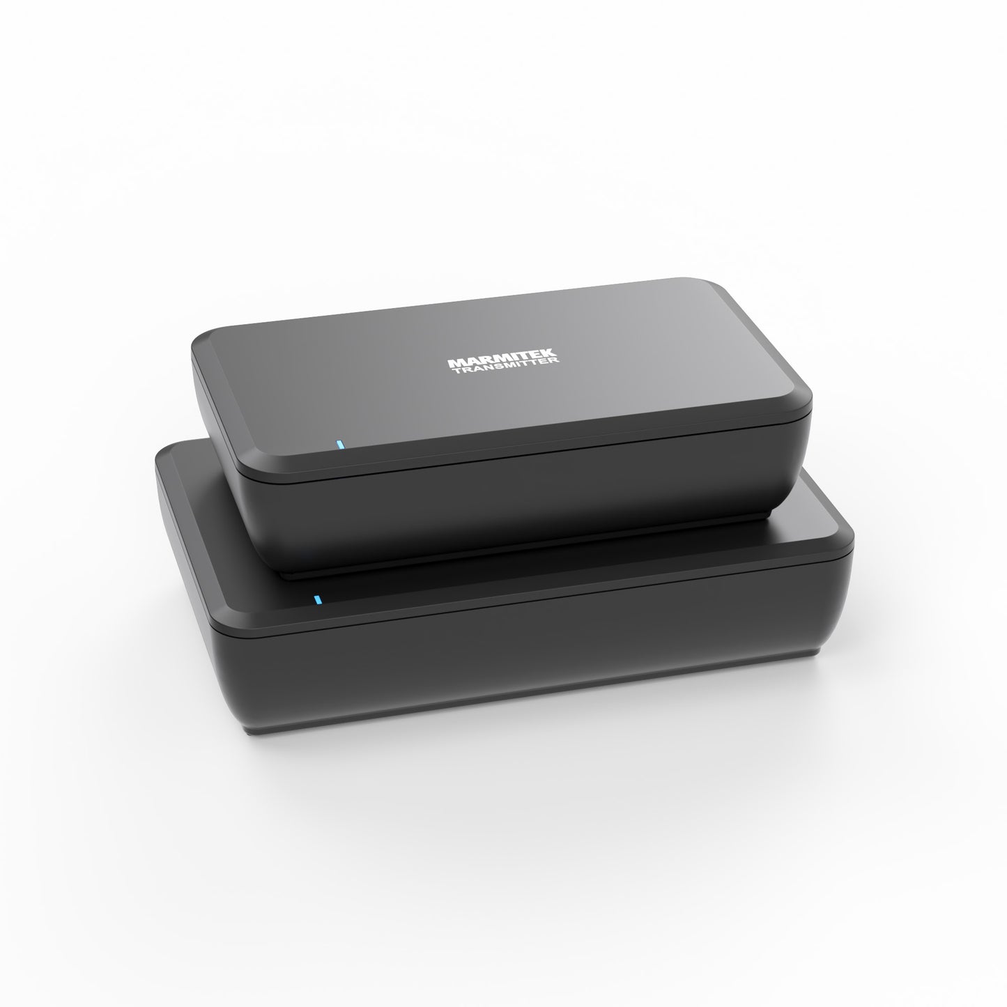 Speaker Anywhere 750 - Wireless Speaker Connection - Product Image Receiver & Transmitter on top of each other | Marmitek