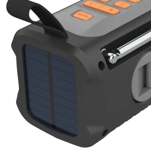 RESQ 200 - Noodradio opwindbaar - 4500 mAh lithium-ion batterij - zonnepaneel