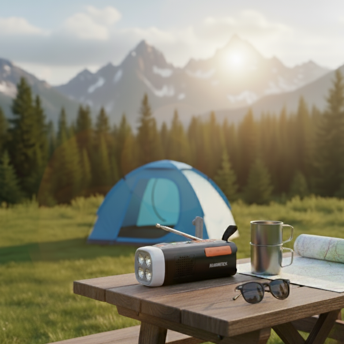 RESQ 200 - Noodradio opwindbaar - 4500 mAh lithium-ion batterij - zonnepaneel