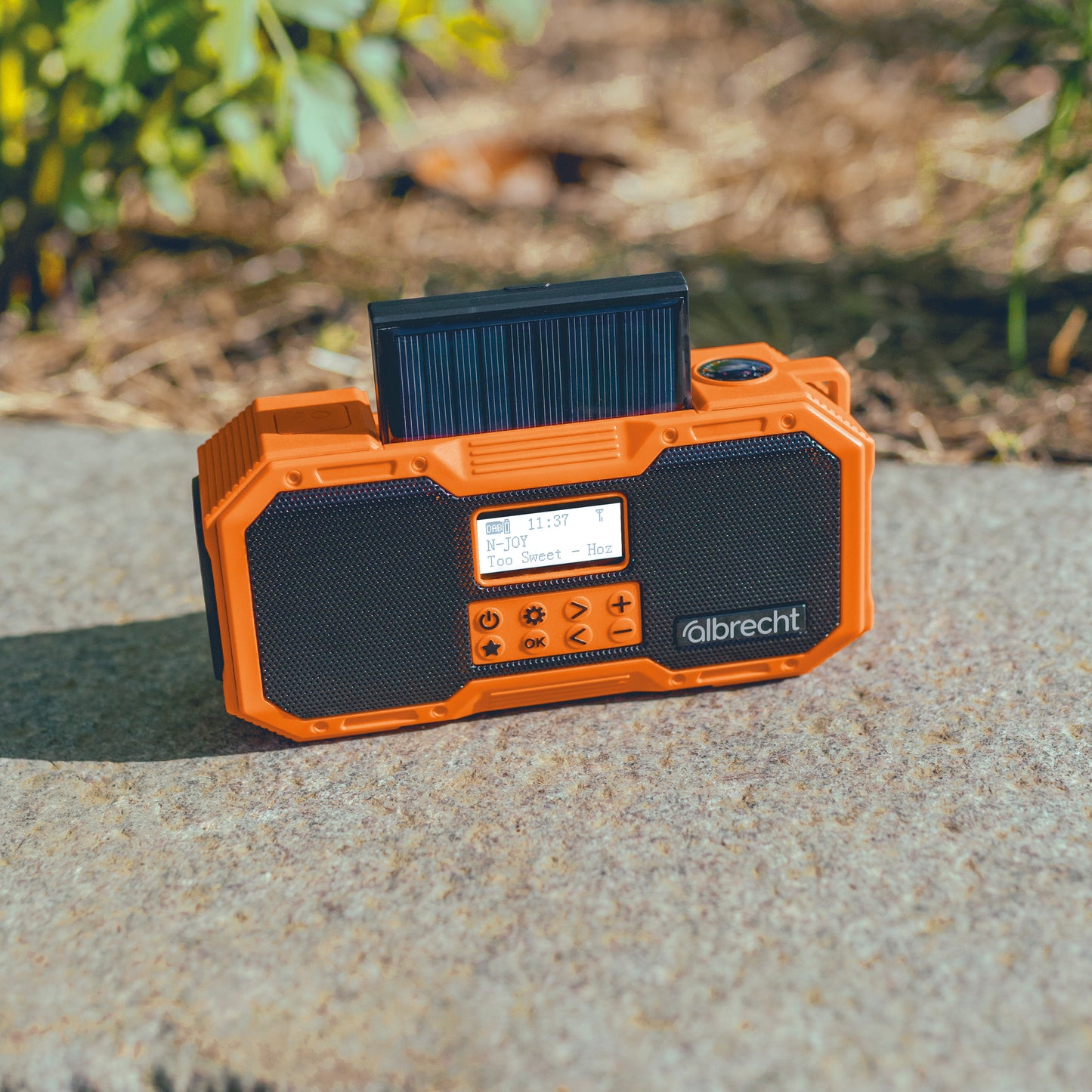 Albrecht DA 911 - Radio de emergencia con manivela - Batería de litio 4000mAh - Panel solar