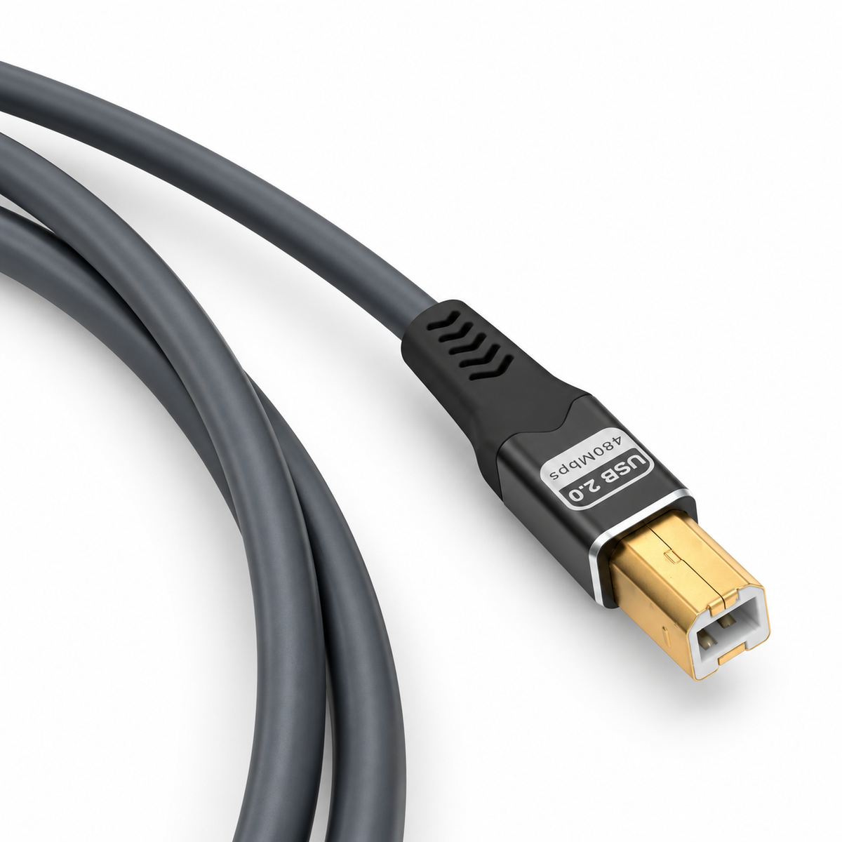 Oehlbach USB−A-auf-USB−B-Audiokabel – Anthrazit