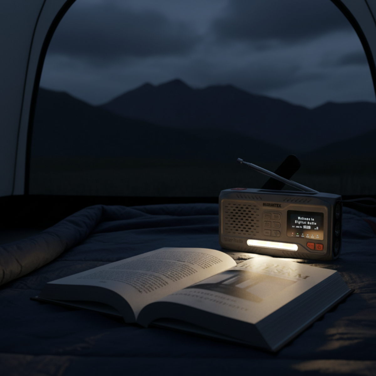 RESQ 100 - Noodradio opwindbaar en op batterijen - 4500 mAh lithium-ion batterij - zonnepaneel