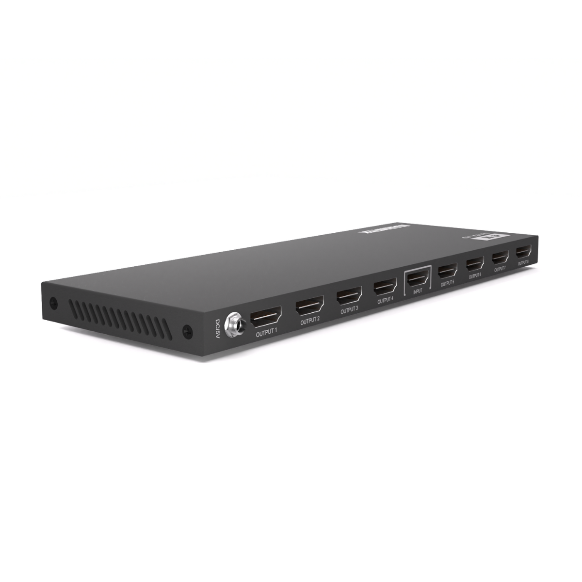 Split_618_Pro_HDMI_splitter_4K60_1_in_8_out_sideview_angle_back