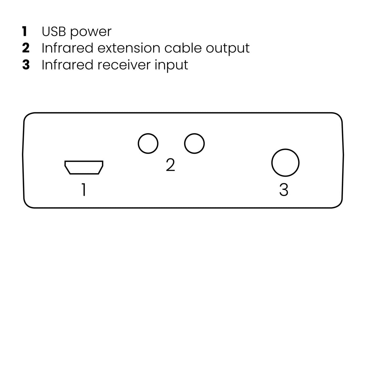 Invisible Control 6 - IR extender - Connections Drawing | Marmitek