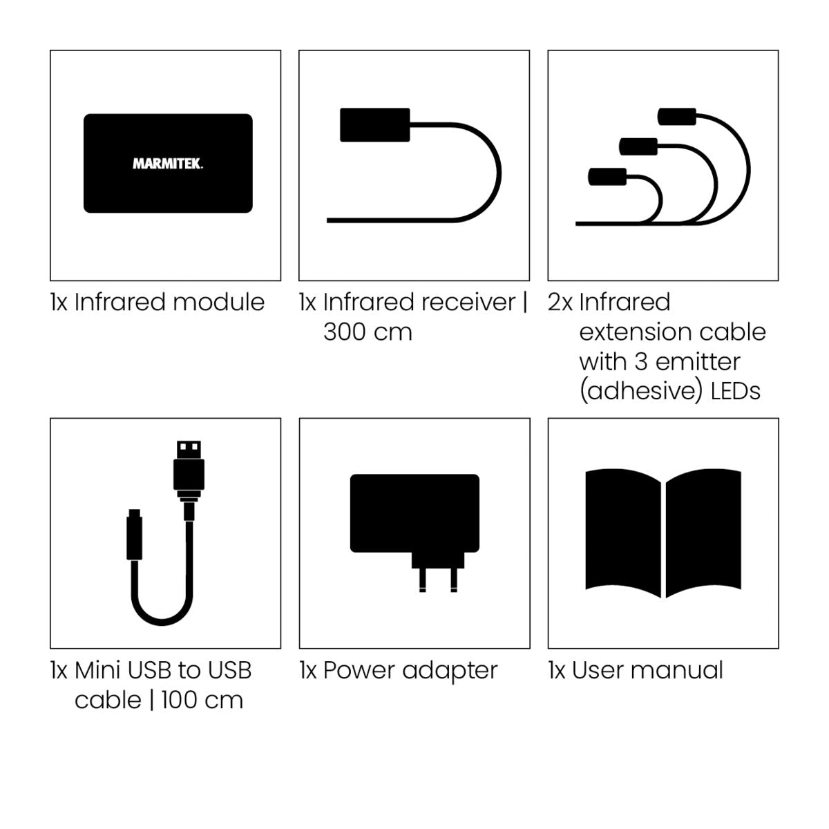 Invisible Control 6 - IR extender - Set Content Image | Marmitek