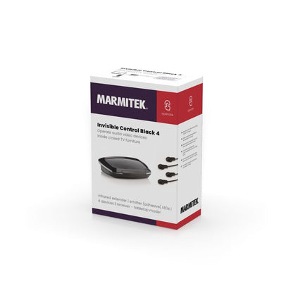 Invisible Control Black 4 - IR extender - 3D Packshot Image | Marmitek