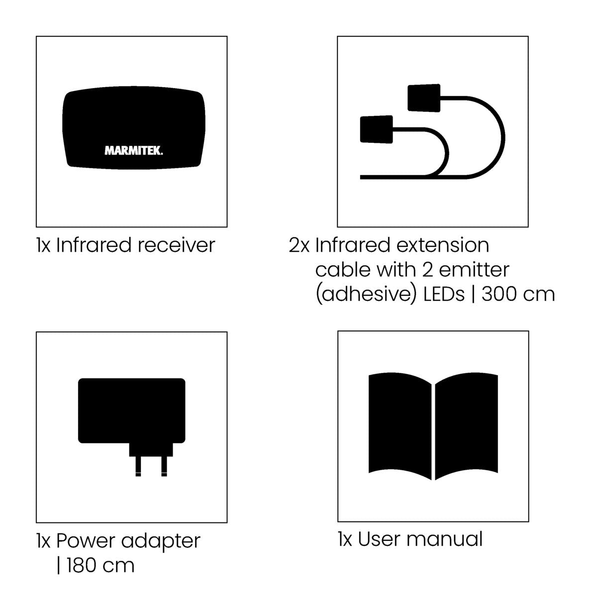 Invisible Control Black 4 - IR extender - Set Content Image | Marmitek