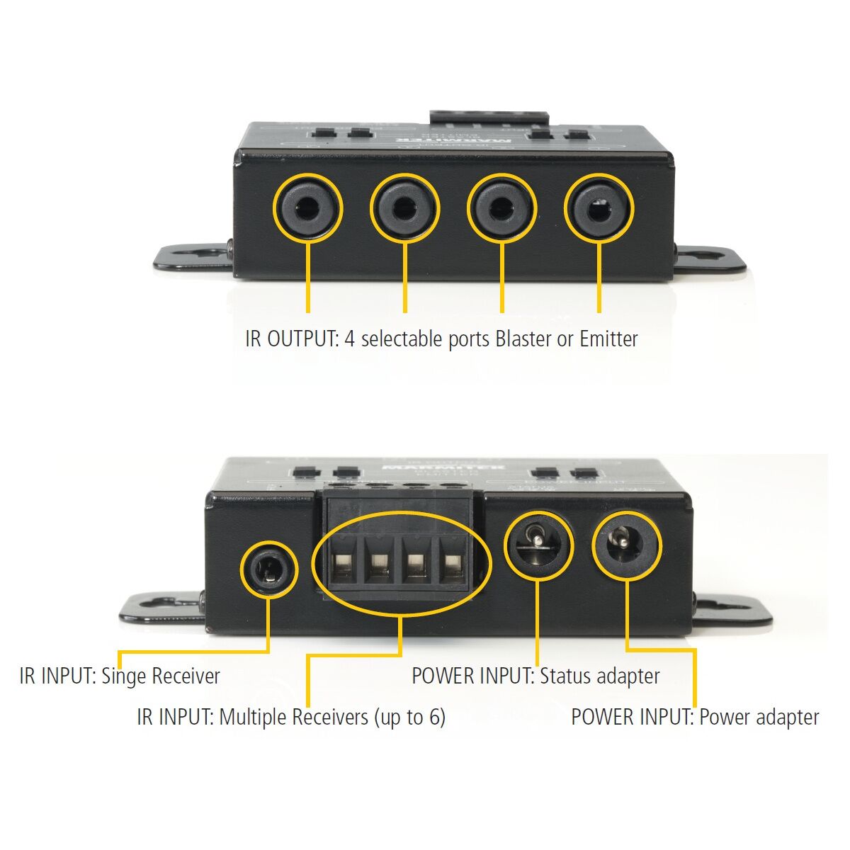IR Control 10 XTRA - IR extender - Connections Image IR Module | Marmitek