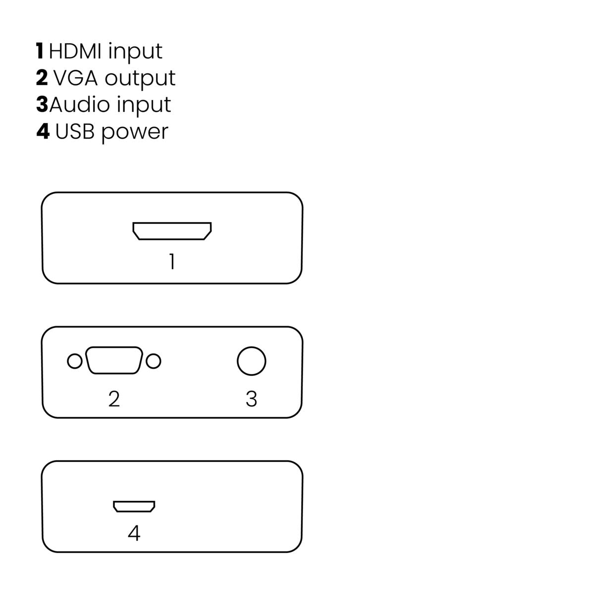 Connect HV15 - HDMI to VGA adapter - Connections Drawing | Marmitek