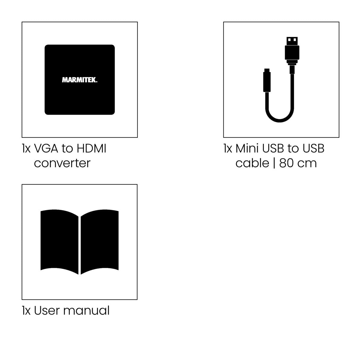 Connect VH51 - VGA to HDMI adapter