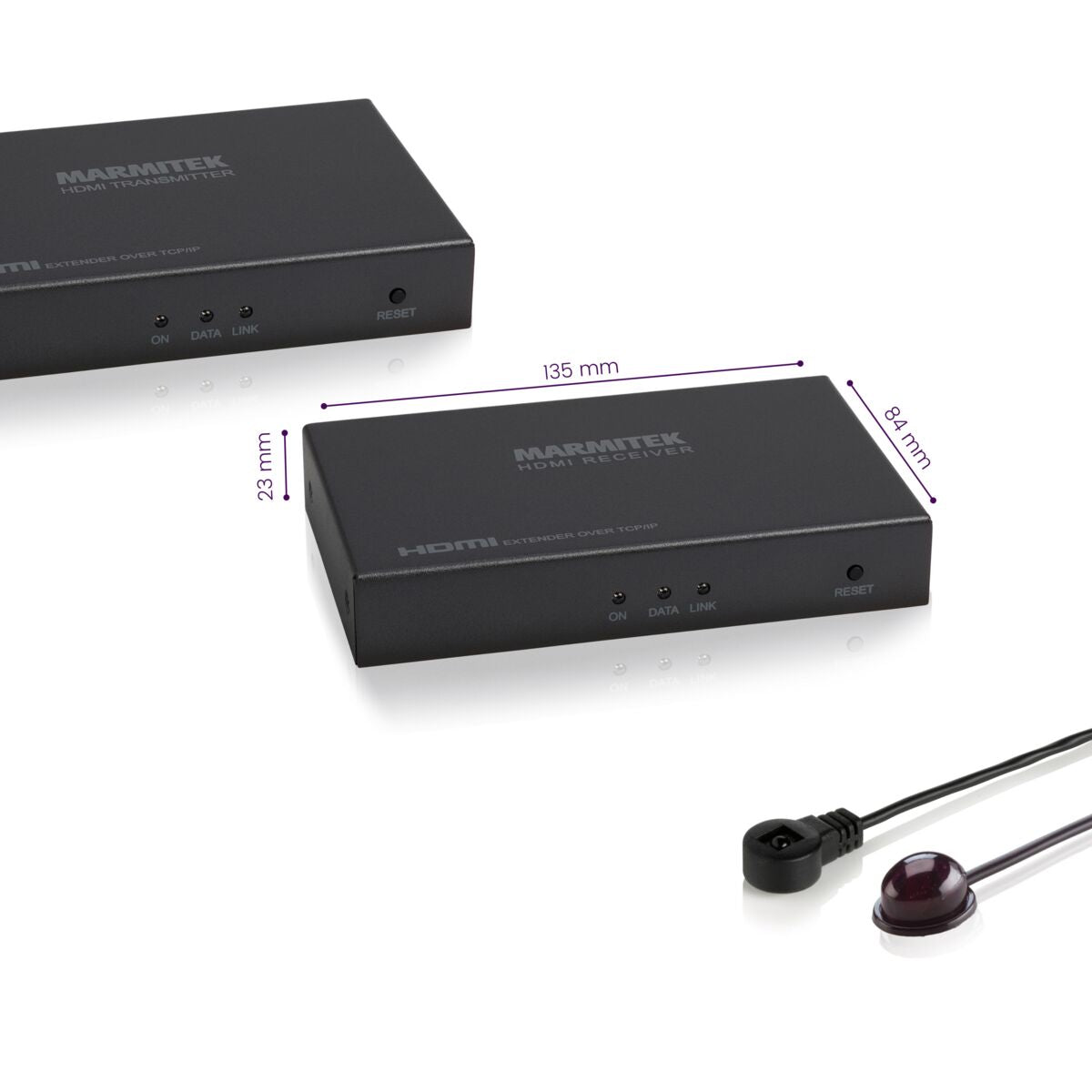 MegaView 91 - HDMI Extender UTP - Dimensions Image | Marmitek