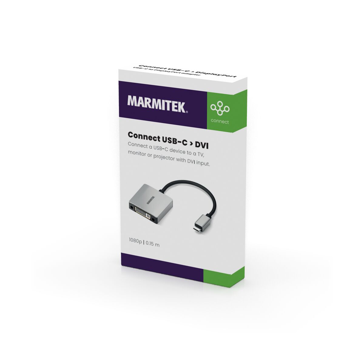 USB-C to DVI adapter - 3D Packshot Image | Marmitek