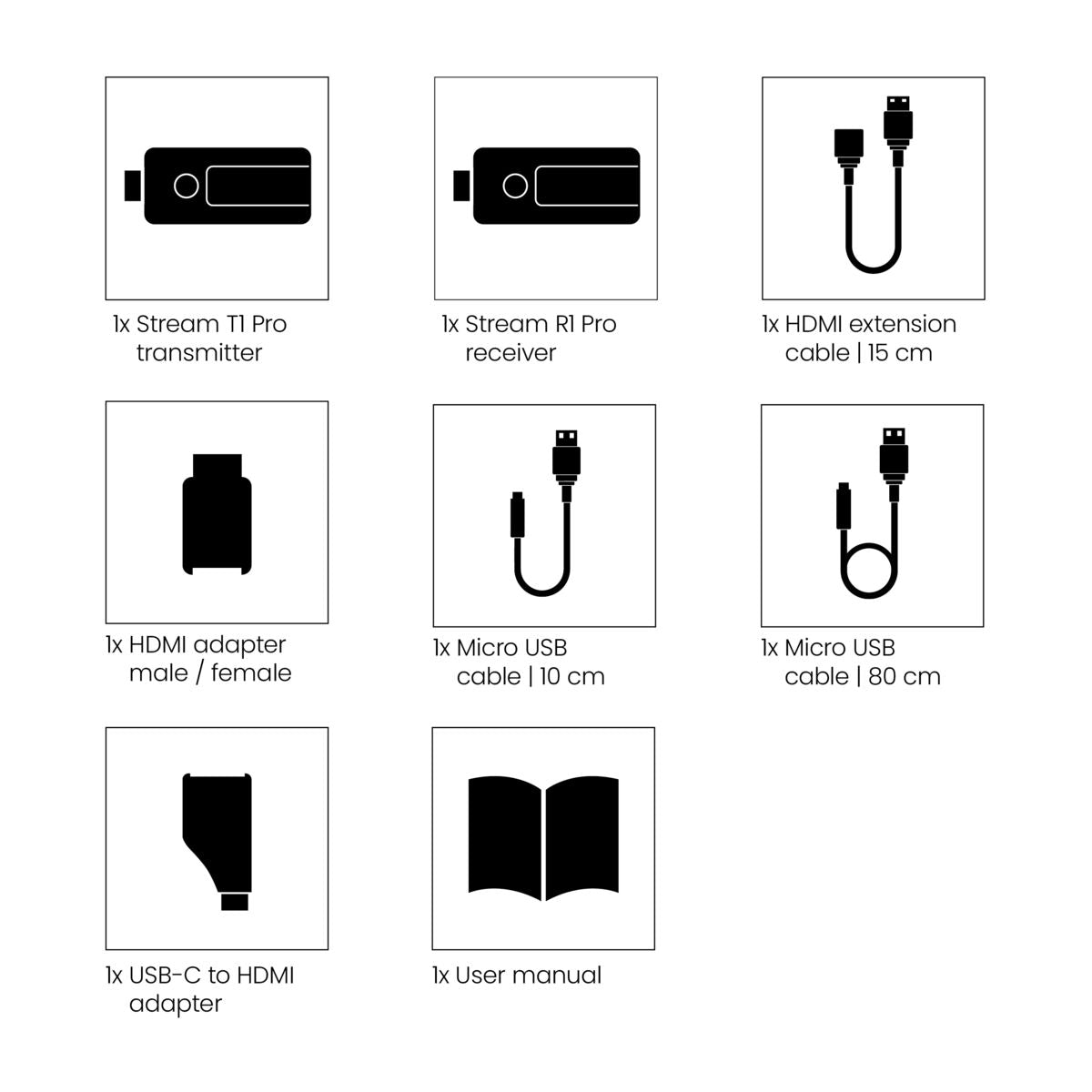Stream S1 Pro - Wireless HDMI-Kabel - Kabelloses HDMI vom Laptop zum Display/Projektor