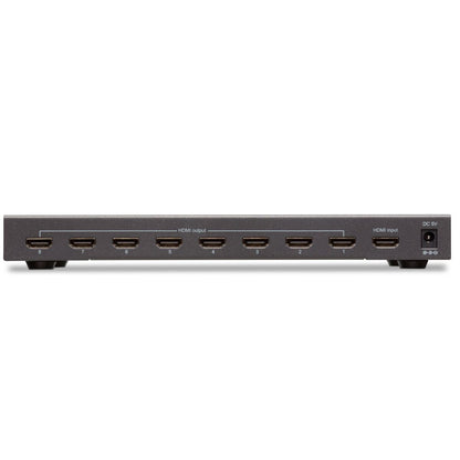Split 418 UHD - 4K HDMI splitter 1 in / 8 out - Back View Image 8 HDMI ports | Marmitek