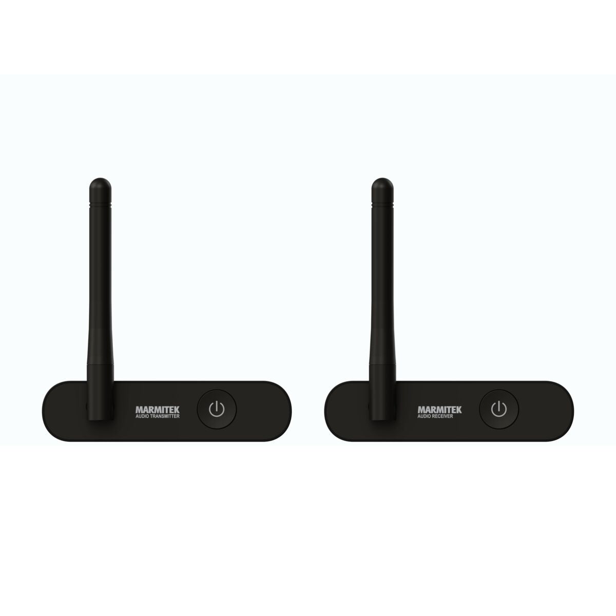 Audio Anywhere 630 - Audio Transmitter - Front View Image - On/Off Button and Antenna | Marmitek