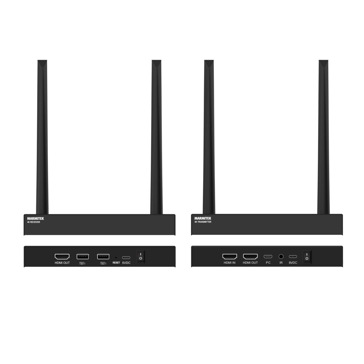 TV Anywhere Wireless 4K - Connections Image HDMI Transmitter and HDMI Receiver | Marmitek