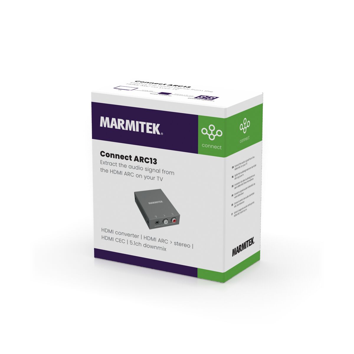 Connect ARC13 - HDMI Audio Extractor - 3D Packshot Image | Marmitek