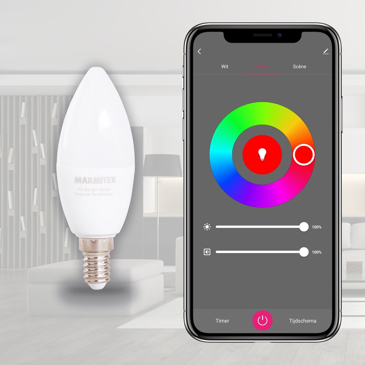 Glow SO - Bombilla inteligente - E14 - Operable con aplicación - Color