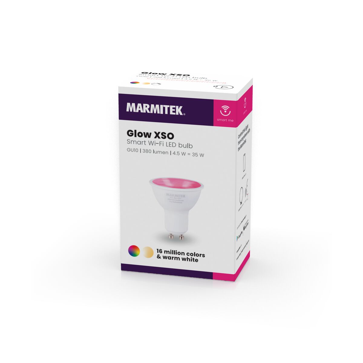 Glow XSO - Smart Lampe - GU10 - Steuerung per App - Farbe