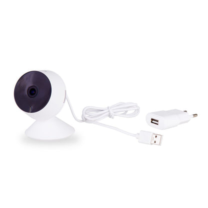 View ME - Wi-Fi indoor camera - Product Image with adapter cable | Marmitek