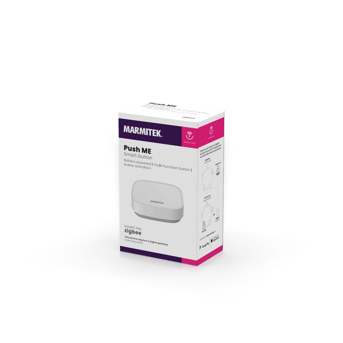Push ME - Zigbee switch - 3D Packshot Image | Marmitek