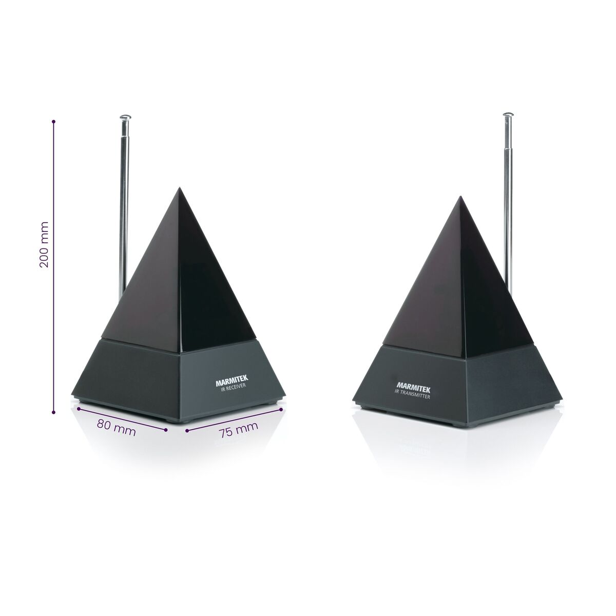 Powermid XL - IR extender - Dimensions Image | Marmitek