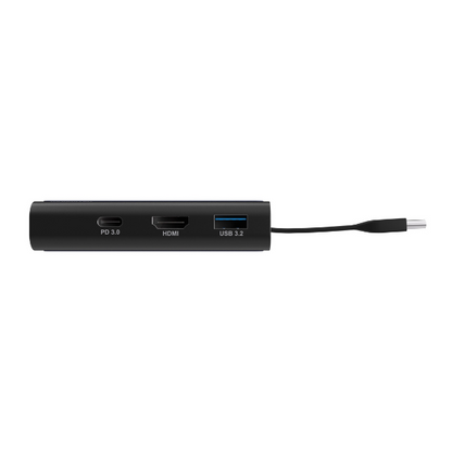 Connect USB-C Hub 4 - USB-C hub with HDMI, Ethernet, USB-C, USB-A connection - Front View Image | Marmitek