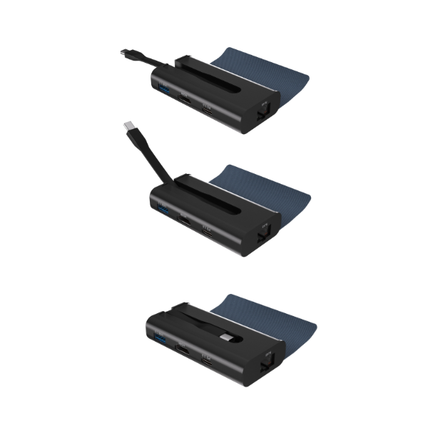 Connect USB C Hub 4 - 1 in / 4 uit - HDMI 2.0 - USB 3.2 - 1000 Mbps Ethernet