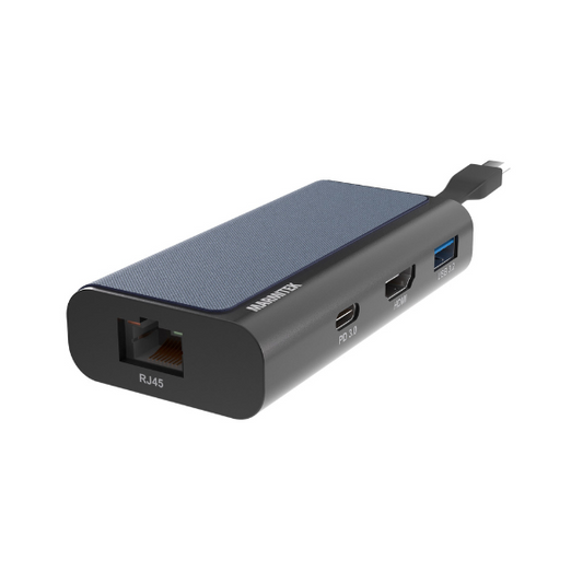 Connect USB-C Hub 4 - USB-C hub with HDMI, Ethernet, USB-C, USB-A connection - Product Image | Marmitek