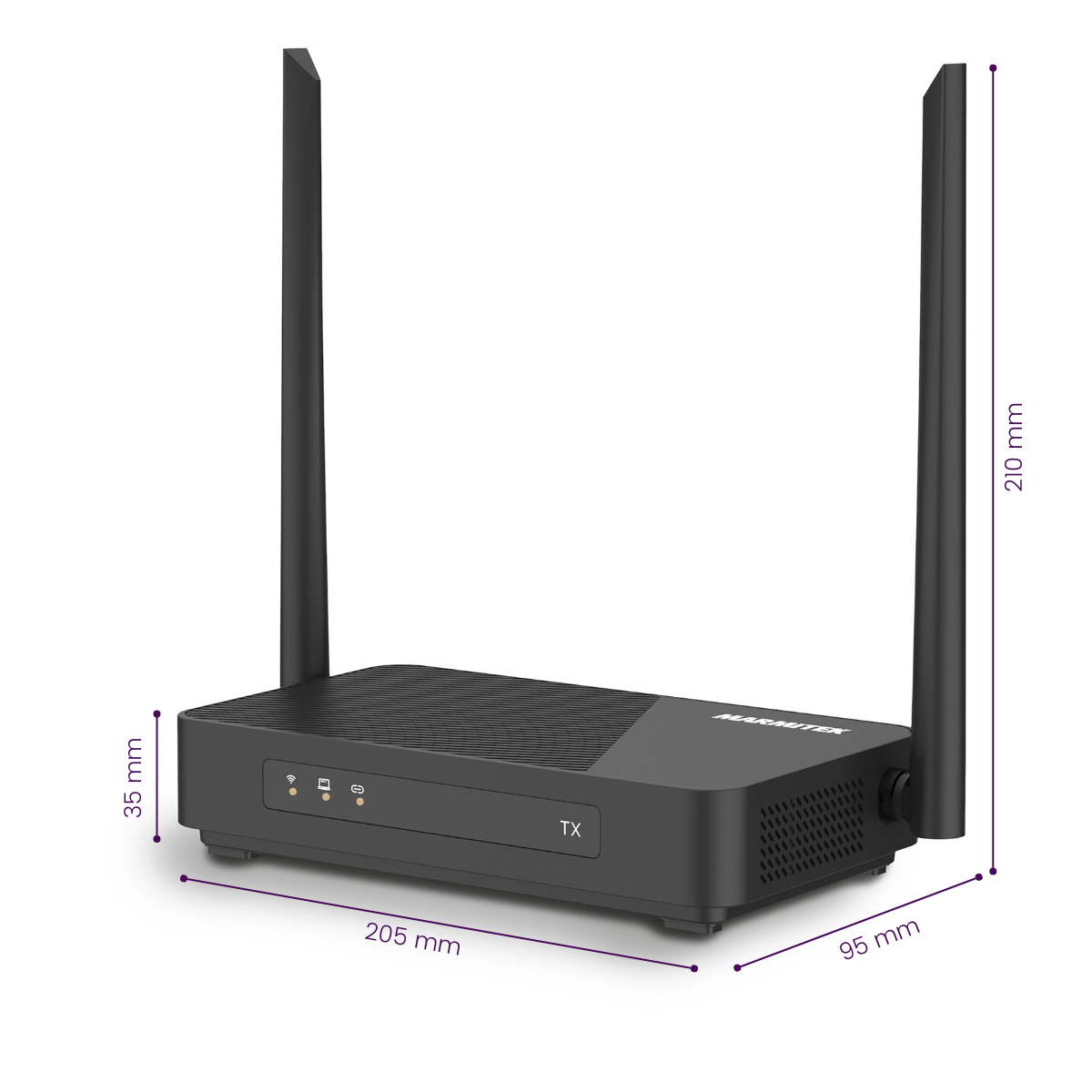 TV Anywhere Wireless 4K LL - Wireless 4K HDMI extender with low latency  - Dimensions | Marmitek