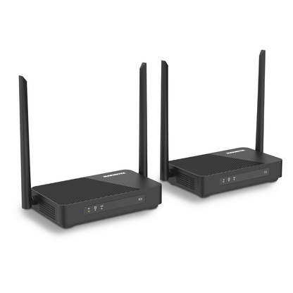 TV Anywhere Wireless 4K LL - Wireless 4K HDMI extender with low latency  - Side View Image front | Marmitek