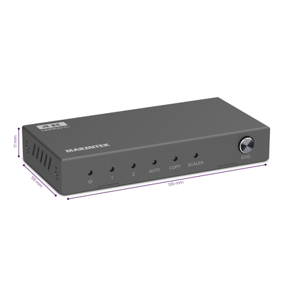 Split 612 Pro   - 4K HDMI splitter  1 in / 2 out - Dimensions Image | Marmitek