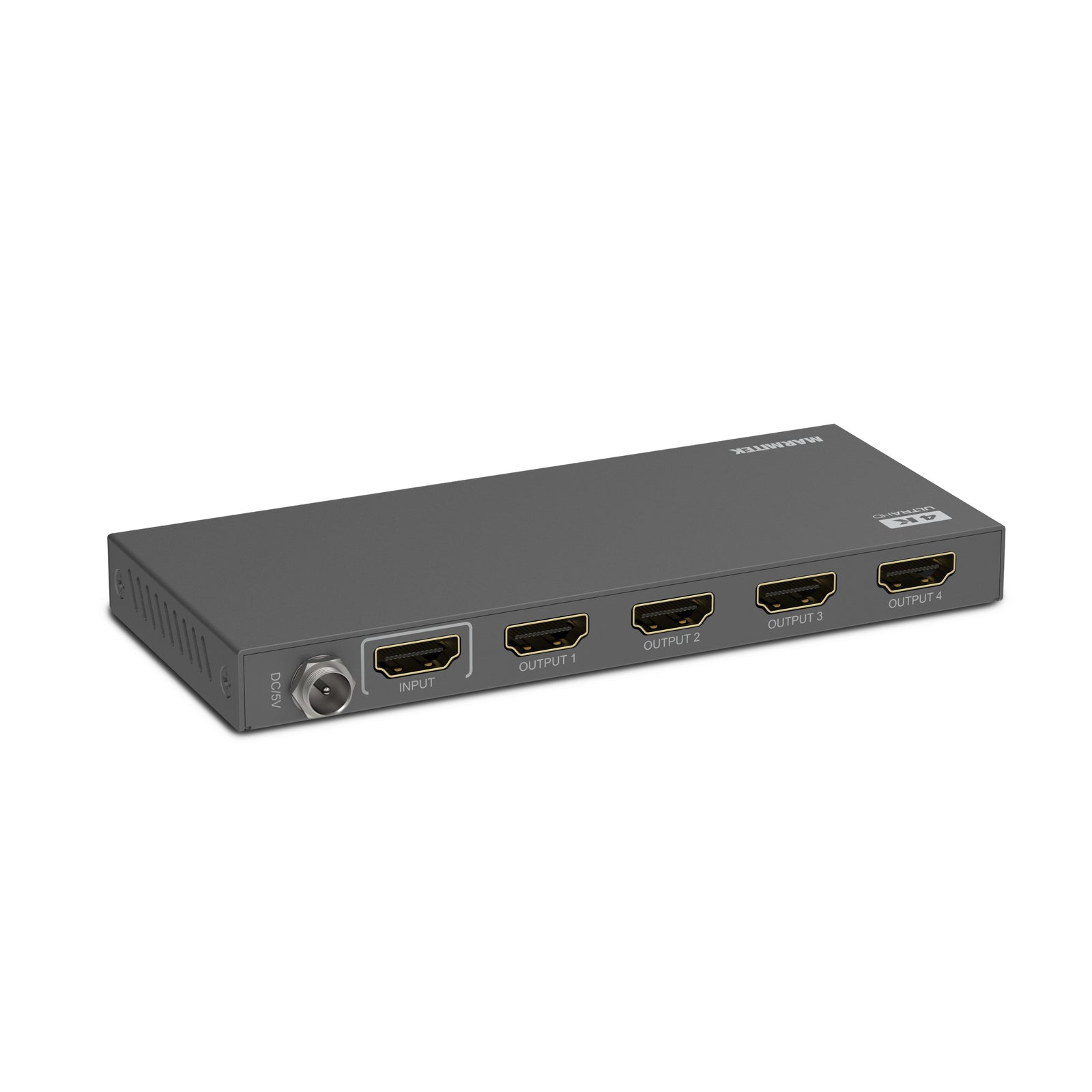 Split 614 Pro - HDMI splitter 1 in / 4 out - Connections Back View Image | Marmitek