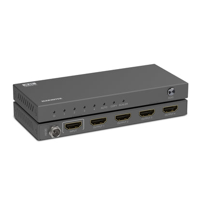 Split 614 Pro - HDMI splitter 1 in / 4 out - Fron andBack View Image  | Marmitek