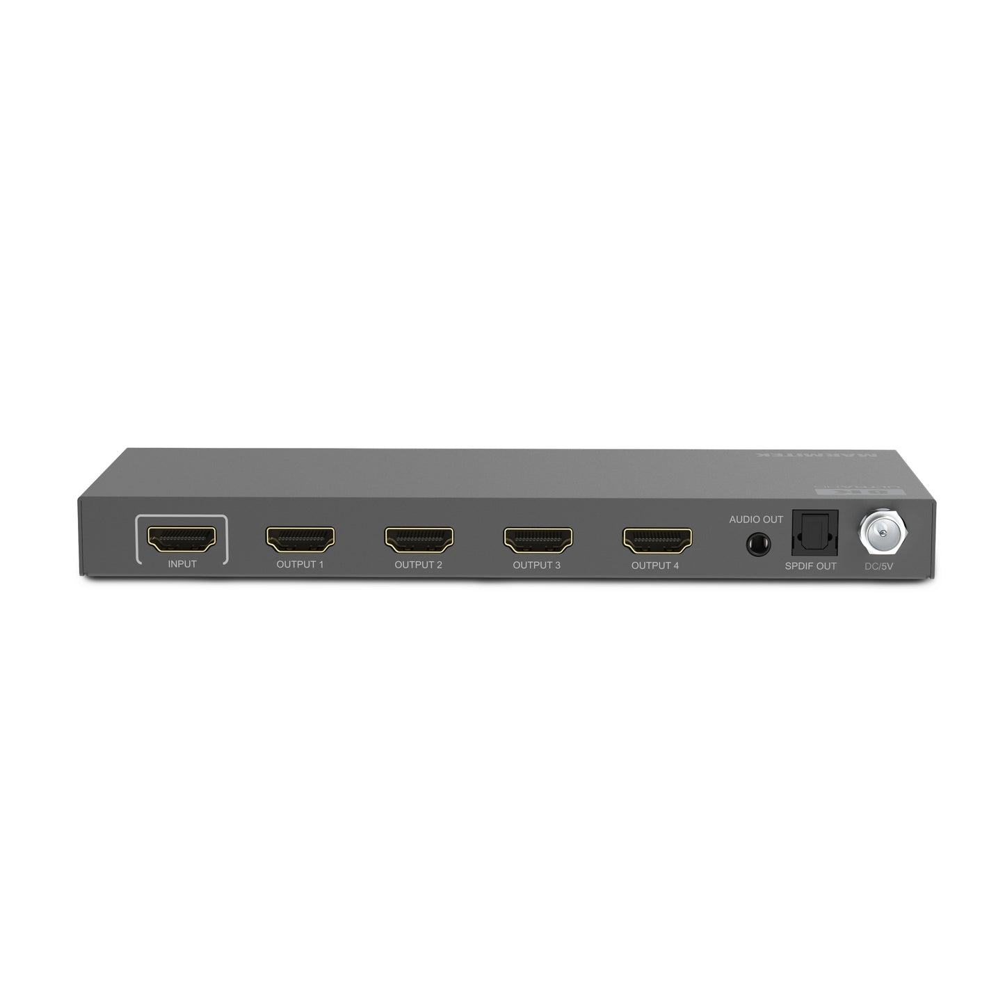 Split 614 Pro - HDMI splitter 1 in / 4 out - Back View Image | Marmitek