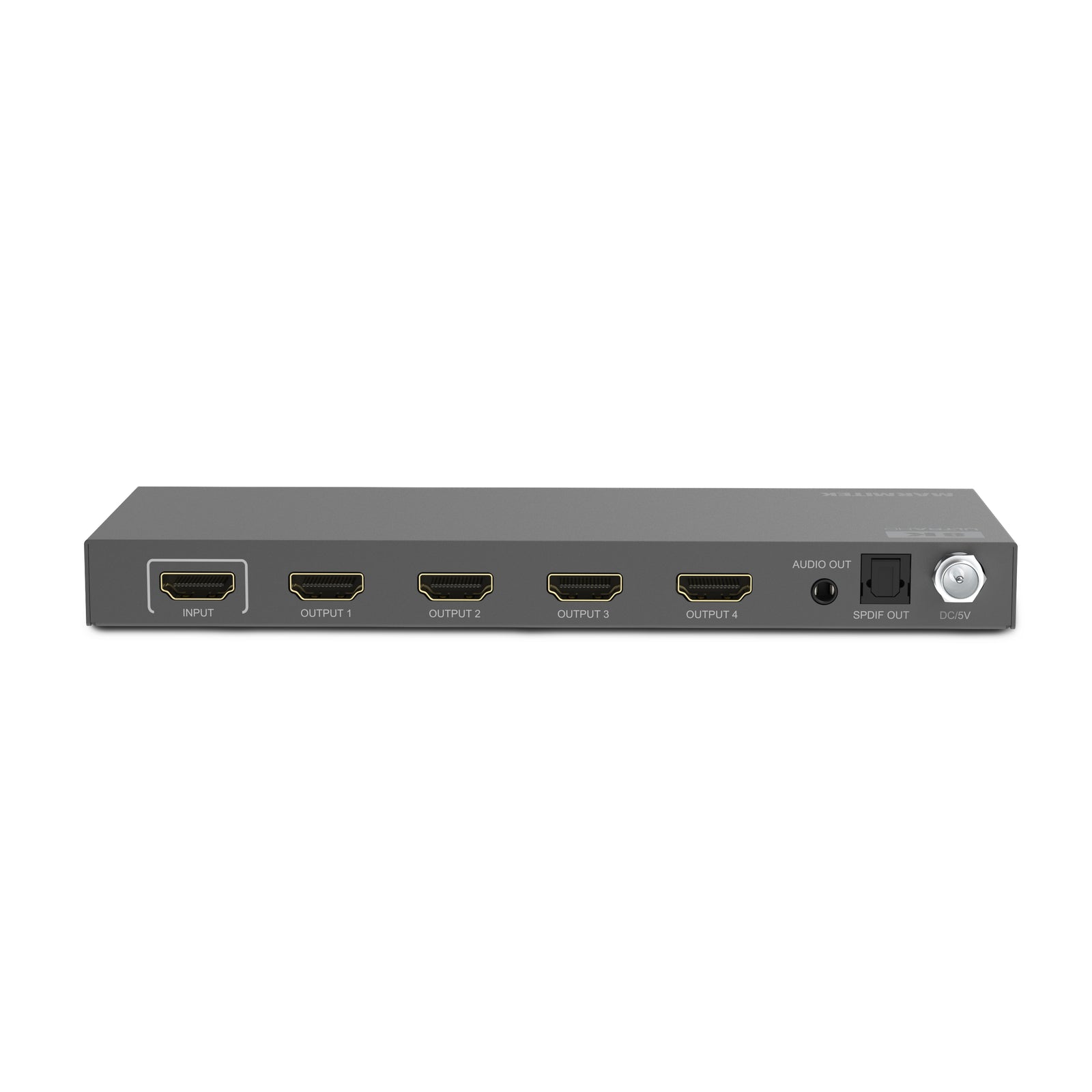 Split 614 Pro - HDMI splitter 1 in / 4 out - Back View Image | Marmitek
