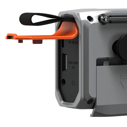 RESQ 100 - Wind-up radio with solar panel and hand crank - Detail Image connections | Marmitek