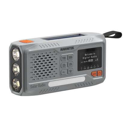 RESQ 100 - Noodradio opwindbaar en op batterijen - 4500 mAh lithium-ion batterij - zonnepaneel