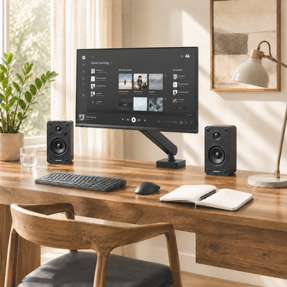 Soundex S300 - Altavoces activos de escritorio para TV, PC y música con HDMI ARC y Bluetooth 5.4