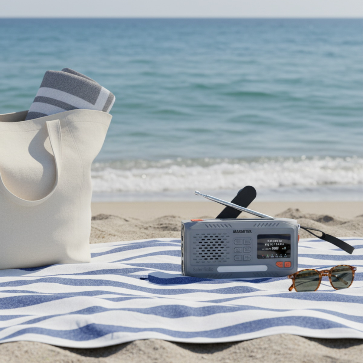 RESQ 100 - Noodradio opwindbaar en op batterijen - 4500 mAh lithium-ion batterij - zonnepaneel