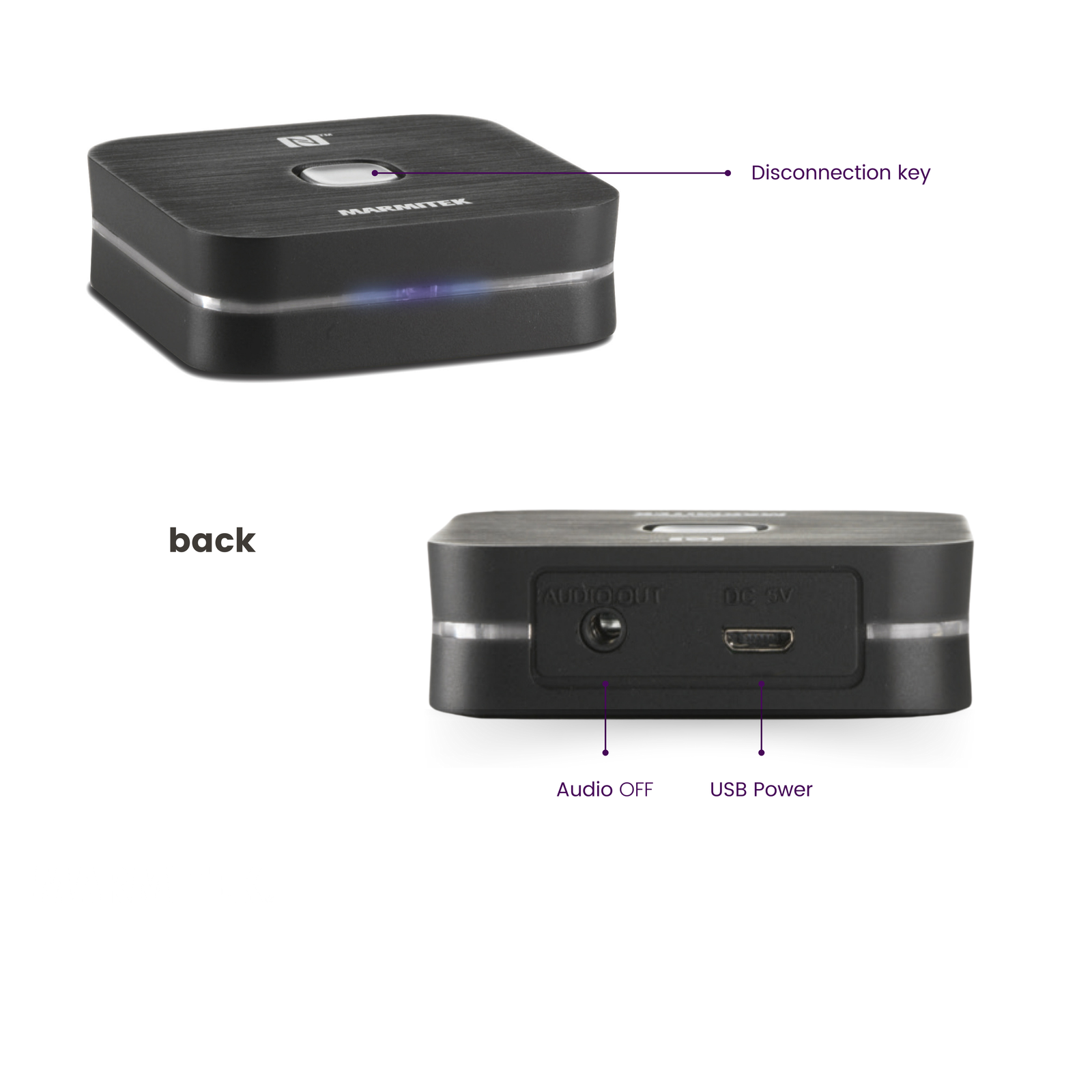 BoomBoom 80 - Bluetoot receiver - Connections Image | Marmitek
