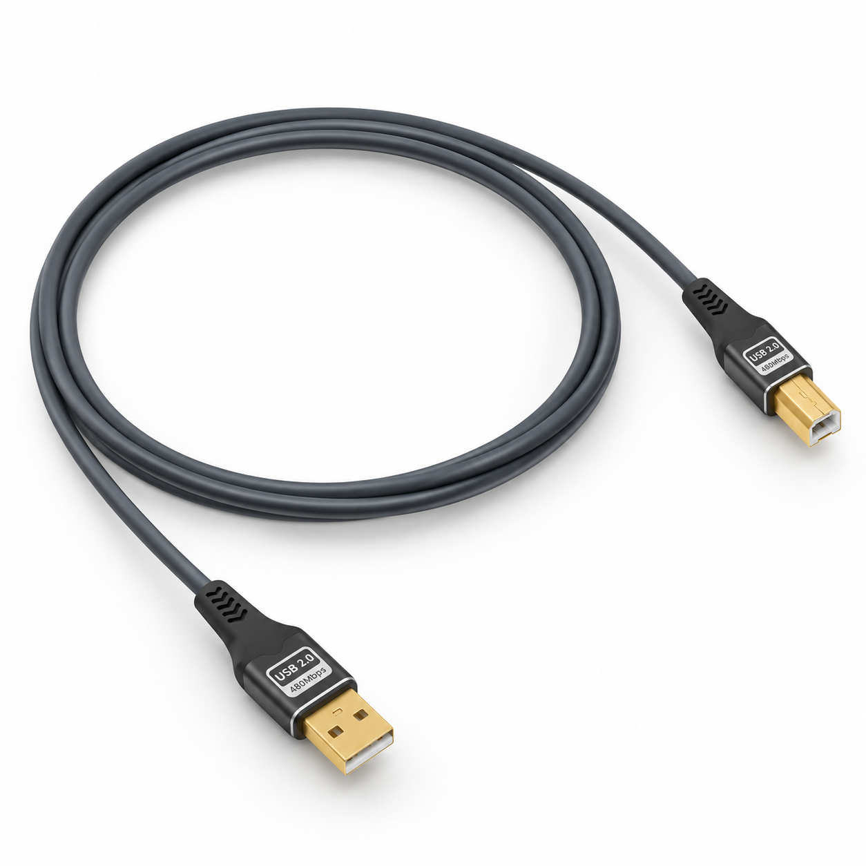 Oehlbach USB−A-auf-USB−B-Audiokabel – Anthrazit
