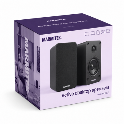 Soundex S300 - Altavoces activos de escritorio para TV, PC y música con HDMI ARC y Bluetooth 5.4