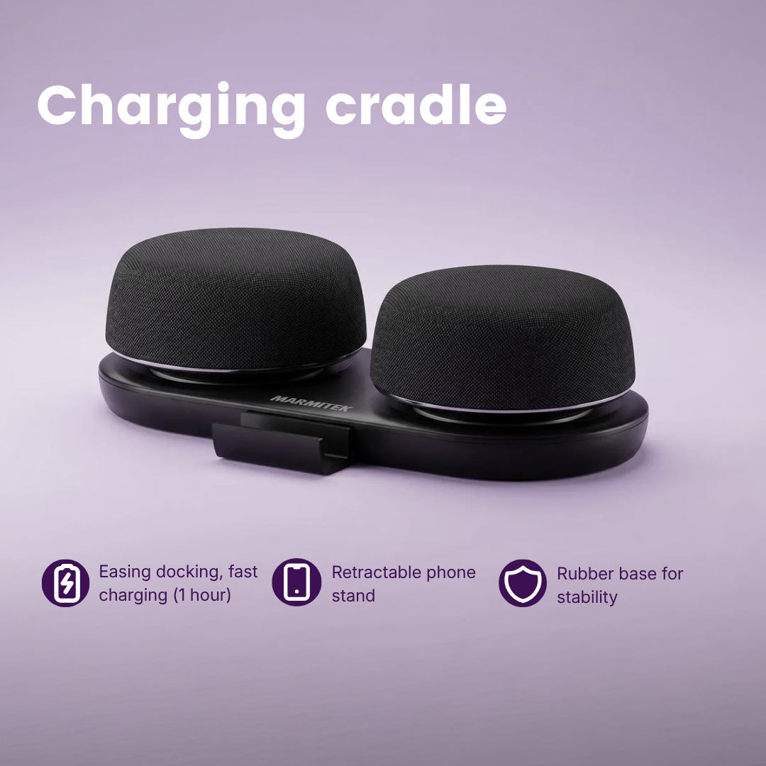 Soundex B200 - Virtual surround speakers with Bluetooth - Features Charging cradle | Marmitek