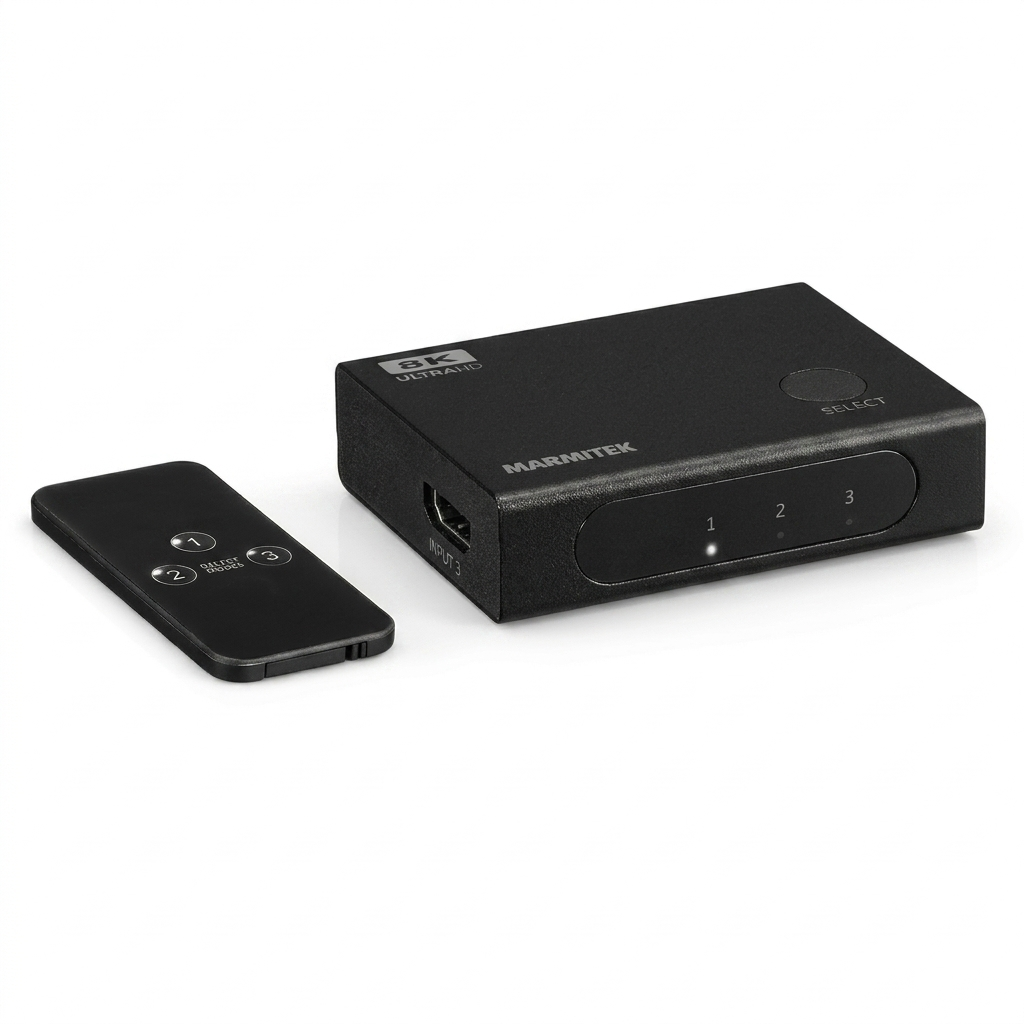 Connect 730 - HDMI Switch 8K 60Hz – 4K 120Hz – HDMI 2.1 – Product Image | Marmitek