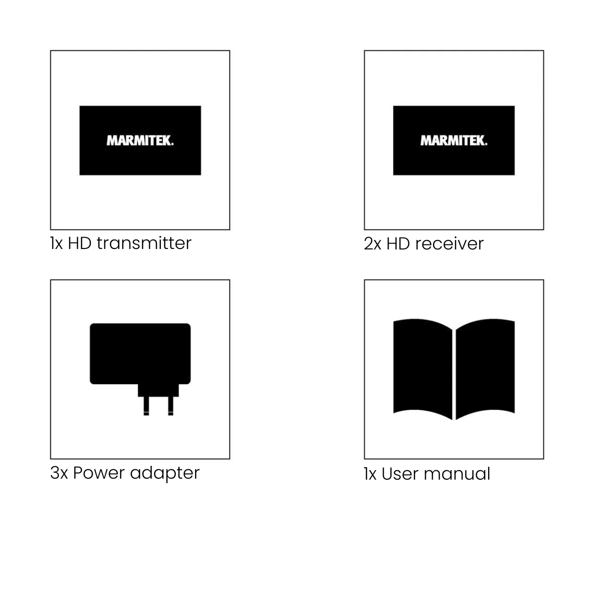 MegaView 90 - Value Pack - HDMI Extender Ethernet + 1 extra HDMI receiver - Set Content Image | Marmitek